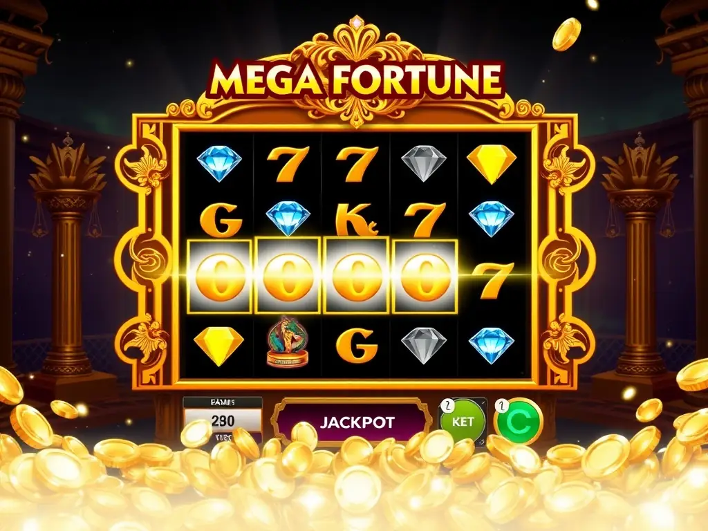 A vibrant image of the 'Mega Fortune Dreams' slot game interface, showcasing its luxurious theme and progressive jackpot display.